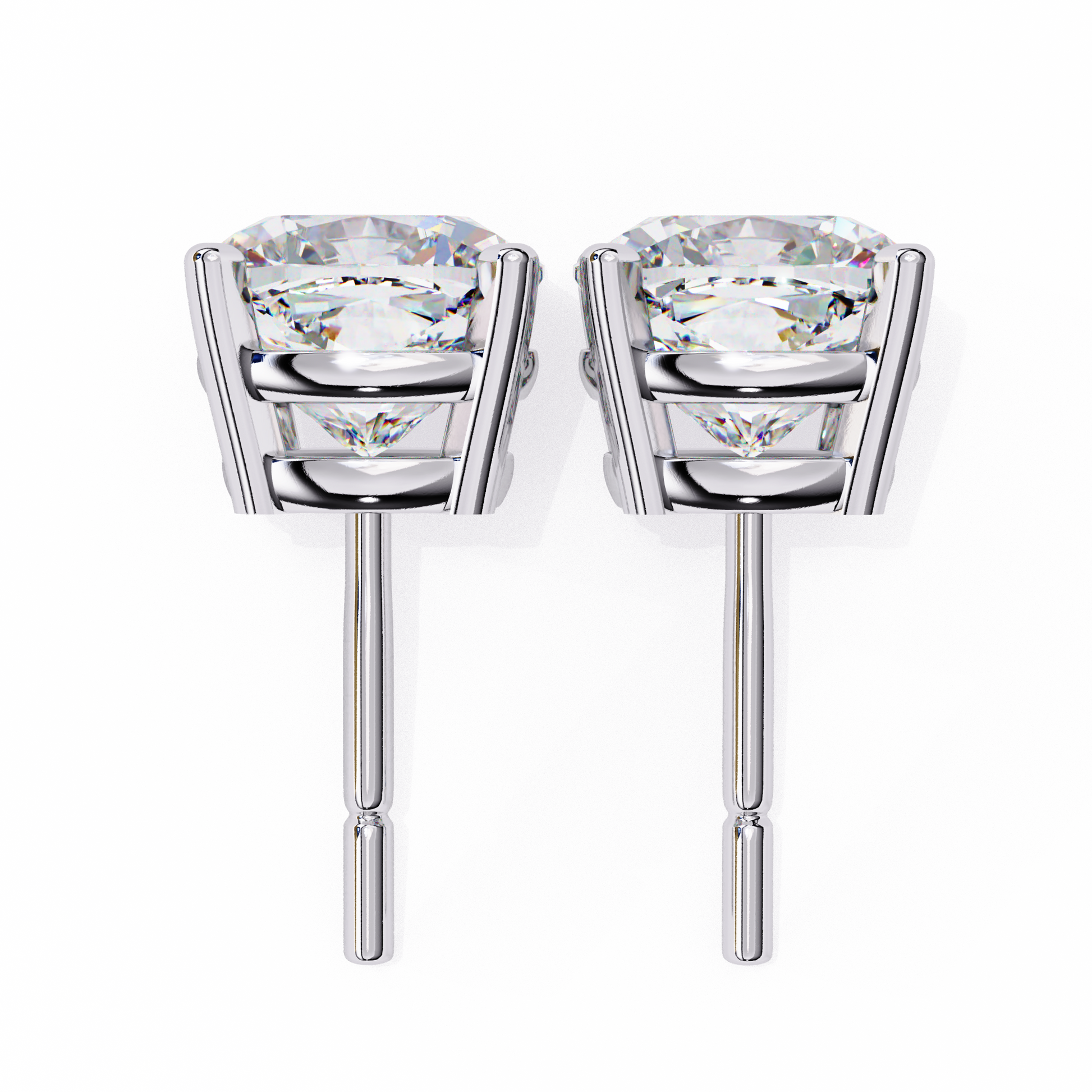 White Gold / Moissanite, White Gold / Lab Grown