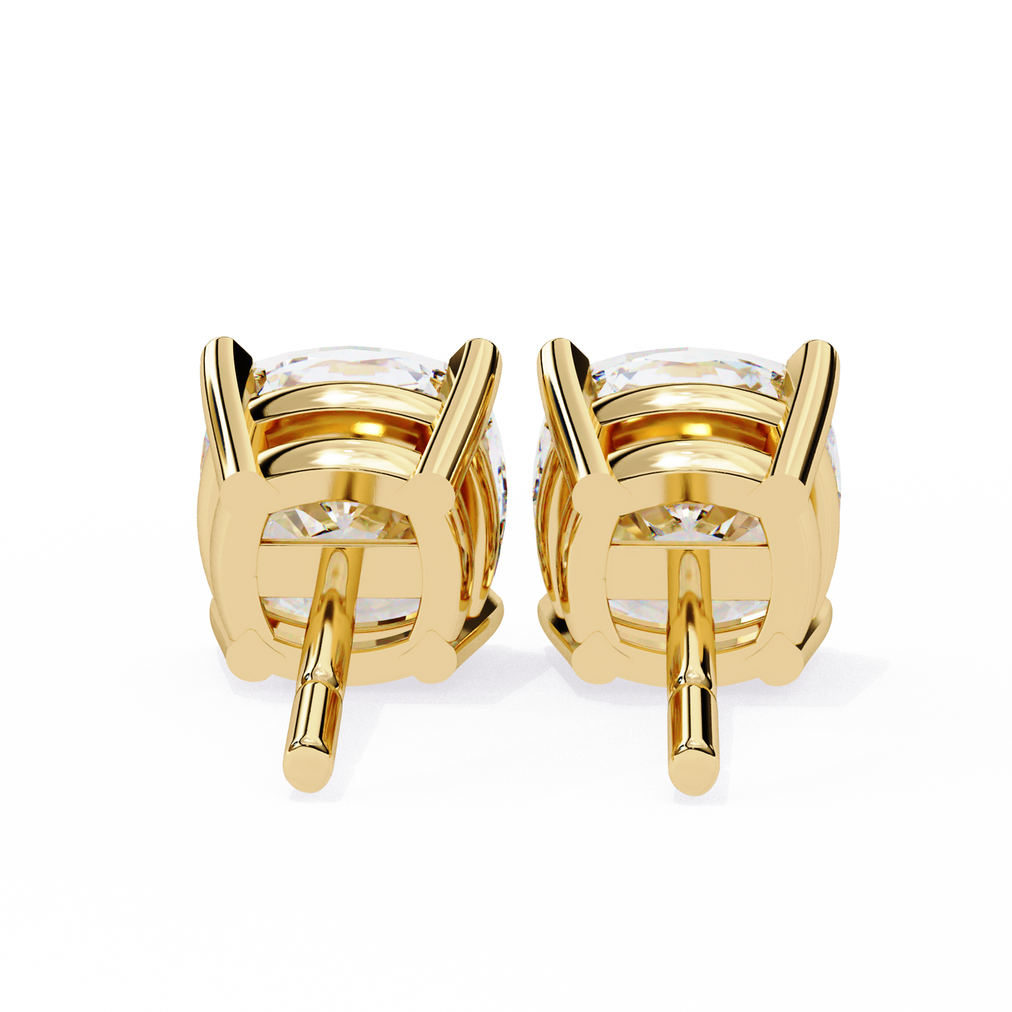 yellow gold / moissanite, yellow gold / lab grown