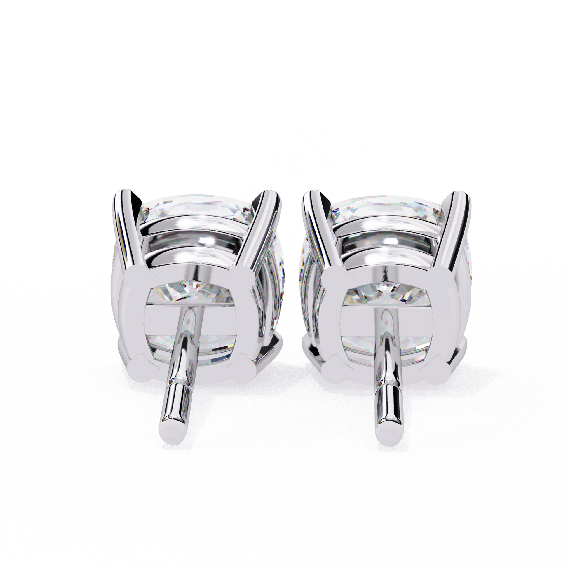 White Gold / Moissanite, White Gold / Lab Grown