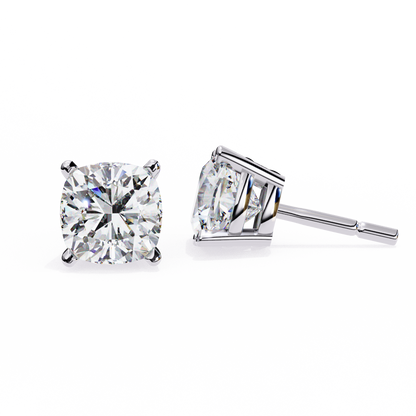 White Gold / Moissanite, White Gold / Lab Grown