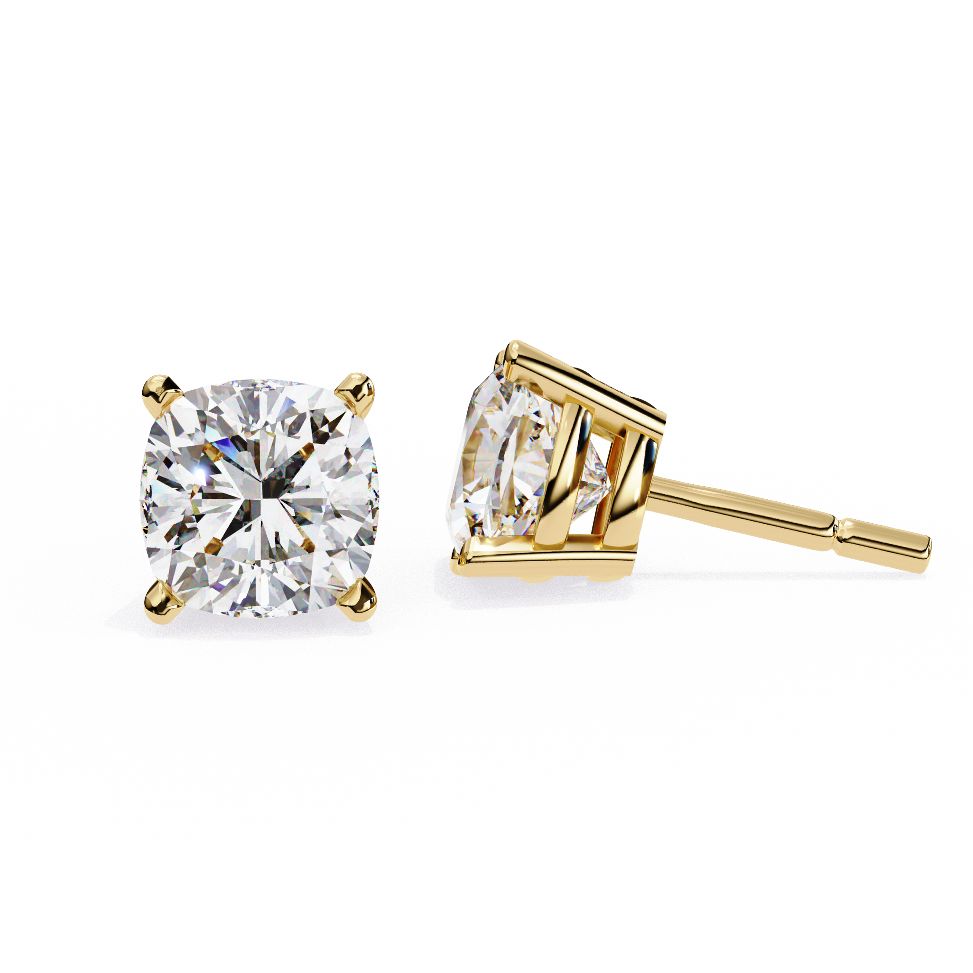 Yellow Gold / Moissanite, Yellow Gold / Lab Grown