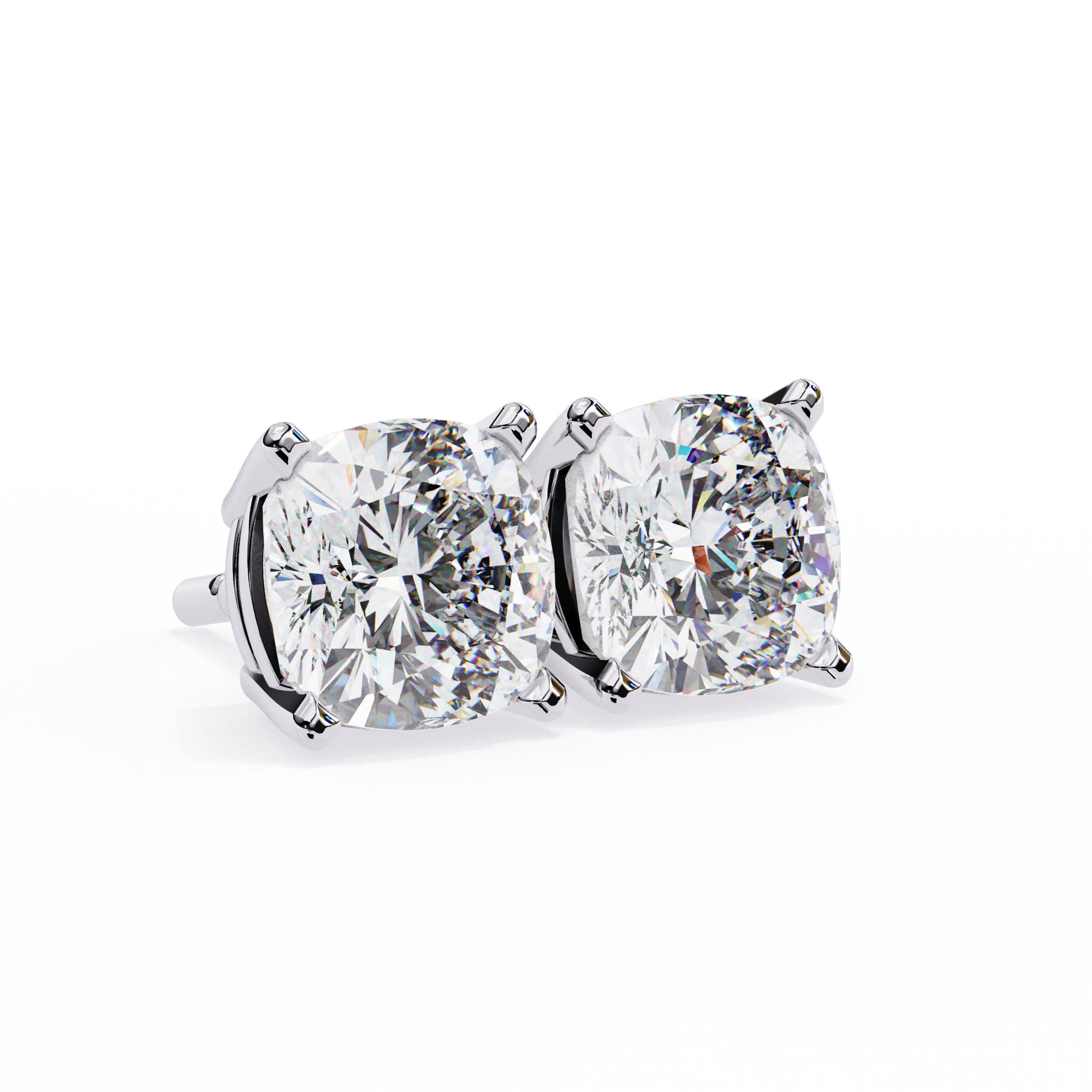 White Gold / Moissanite, White Gold / Lab Grown
