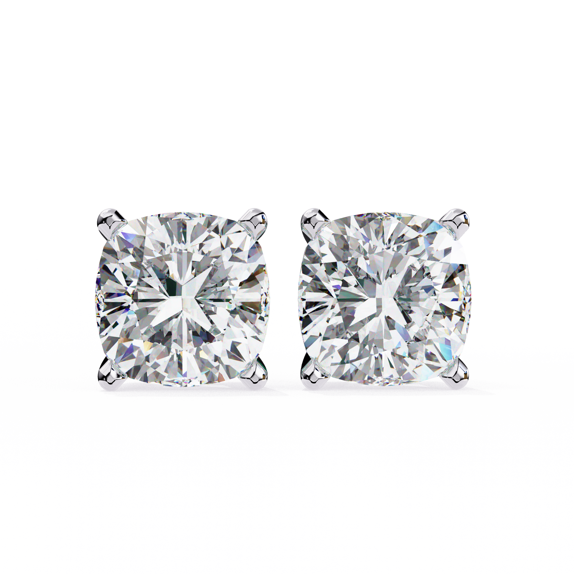 White Gold / Moissanite, White Gold / Lab Grown