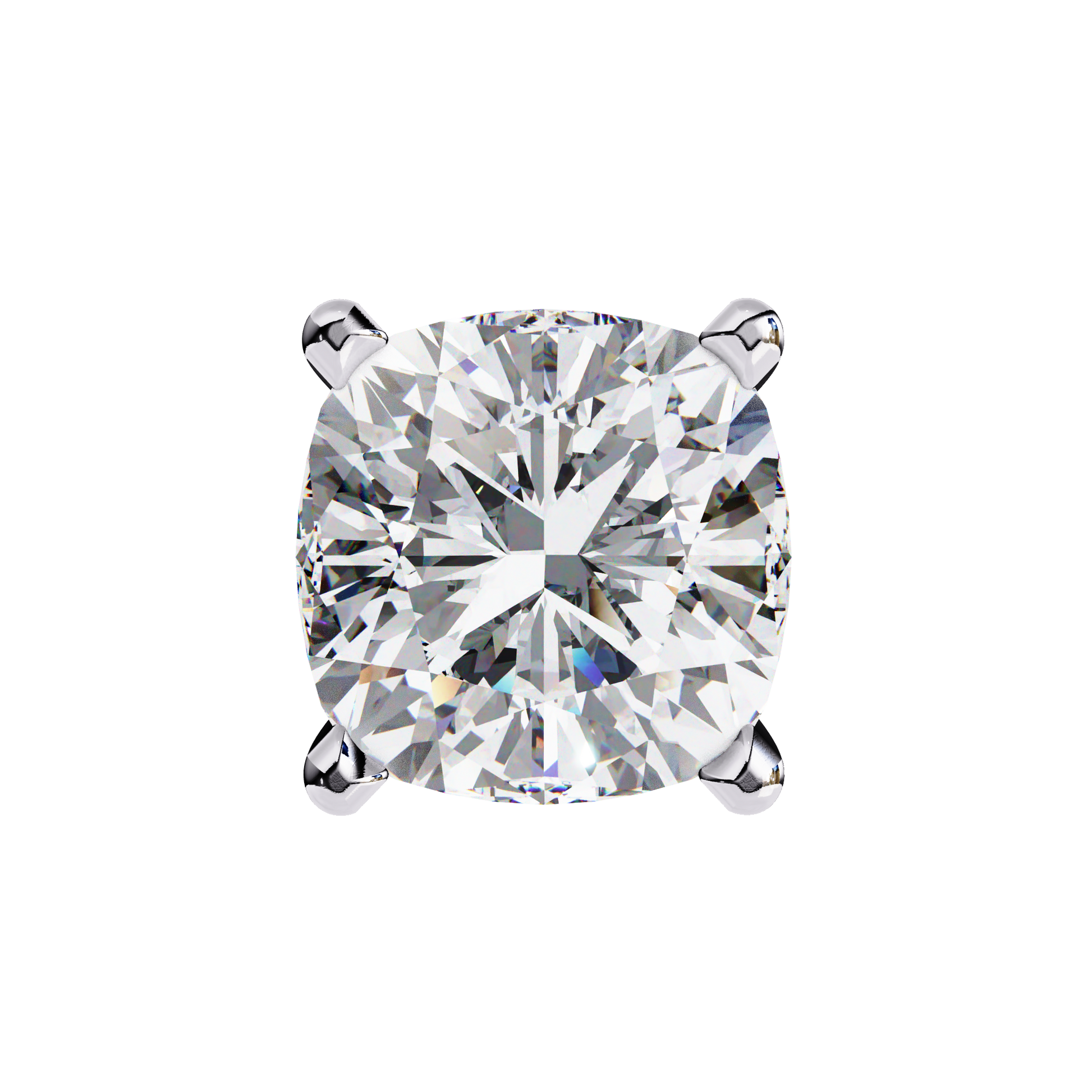 White Gold / Moissanite, White Gold / Lab Grown