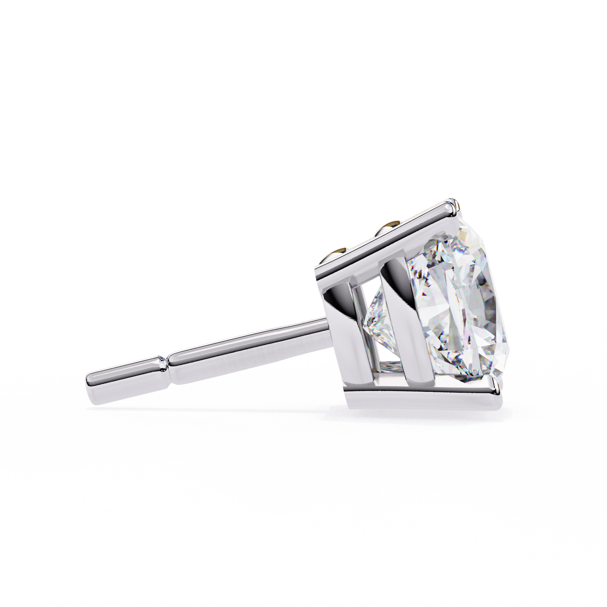 White Gold / Moissanite, White Gold / Lab Grown