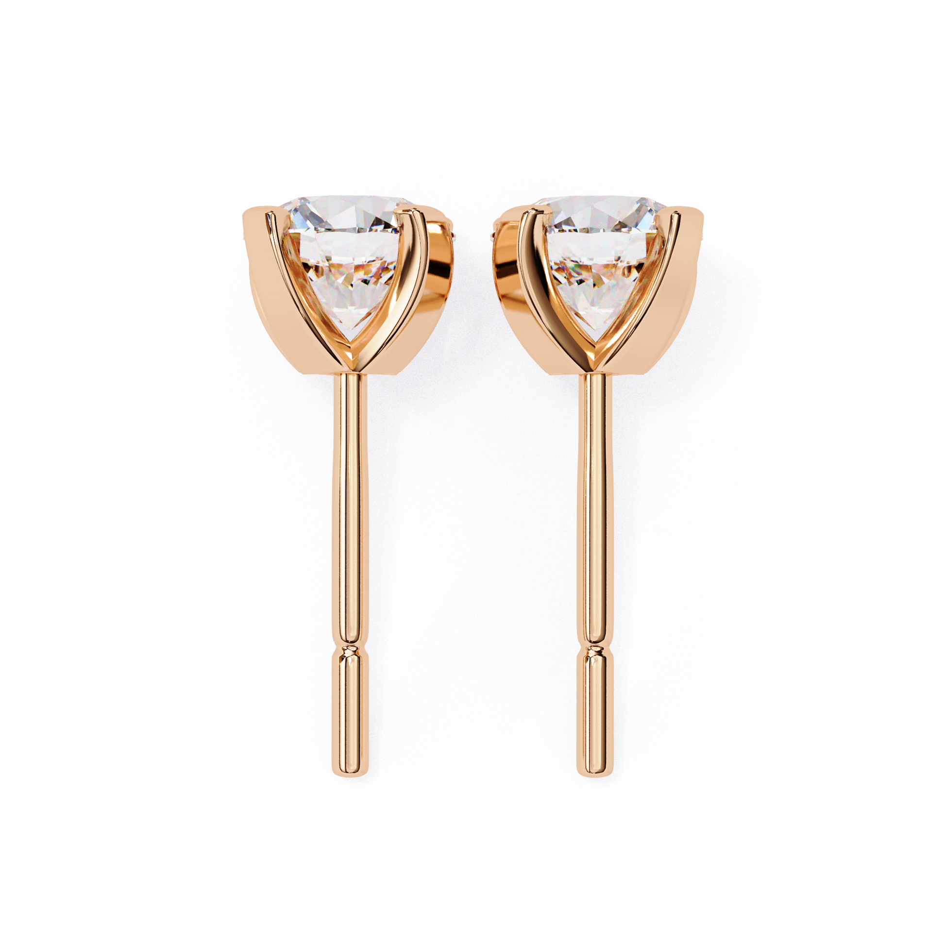 Rose Gold / Moissanite, Rose Gold / Lab Grown