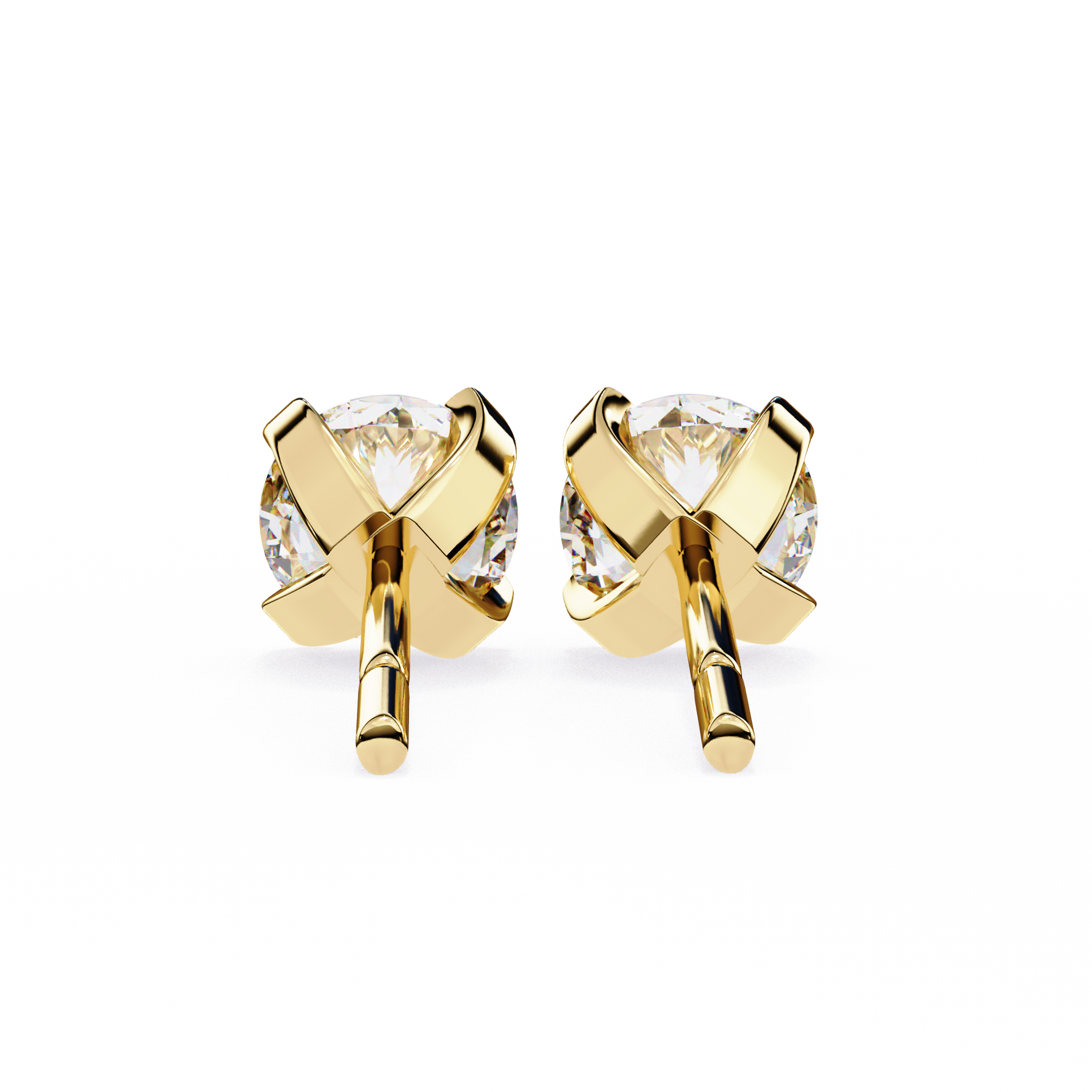 Yellow Gold / Moissanite, Yellow Gold / Lab Grown