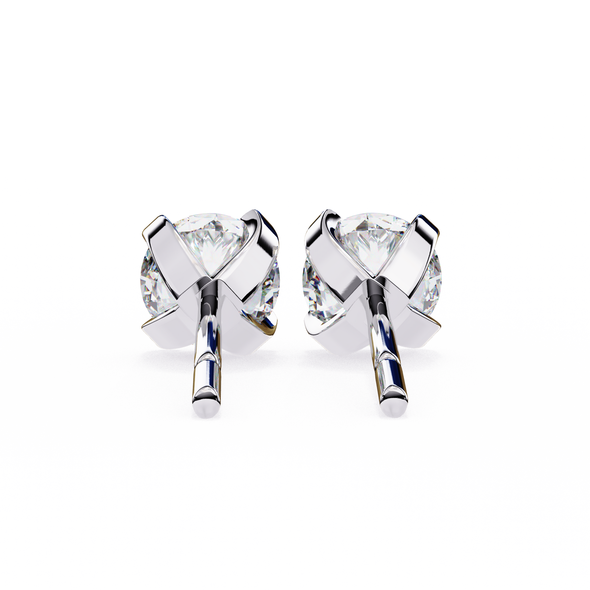 White Gold / Moissanite, White Gold / Lab Grown