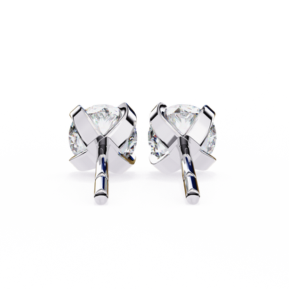 White Gold / Moissanite, White Gold / Lab Grown