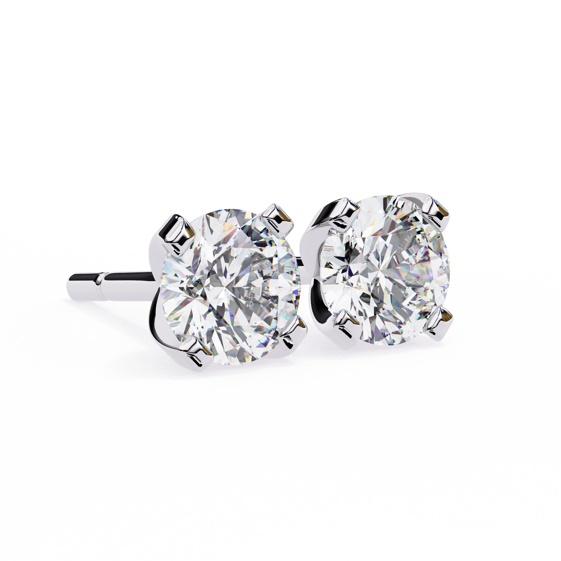 White Gold / Moissanite, White Gold / Lab Grown