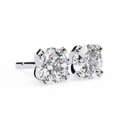 White Gold / Moissanite, White Gold / Lab Grown