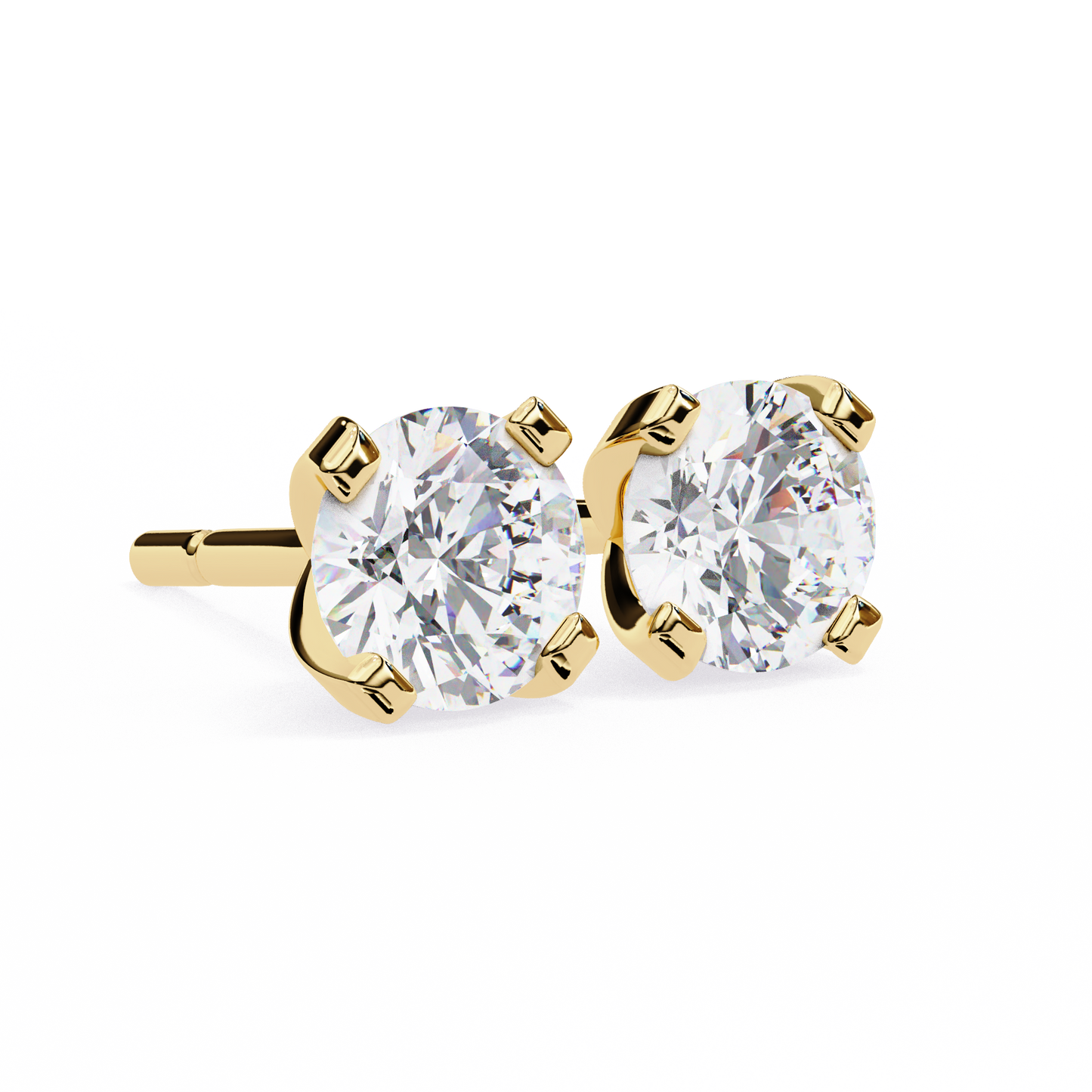 yellow gold / moissanite, yellow gold / lab grown