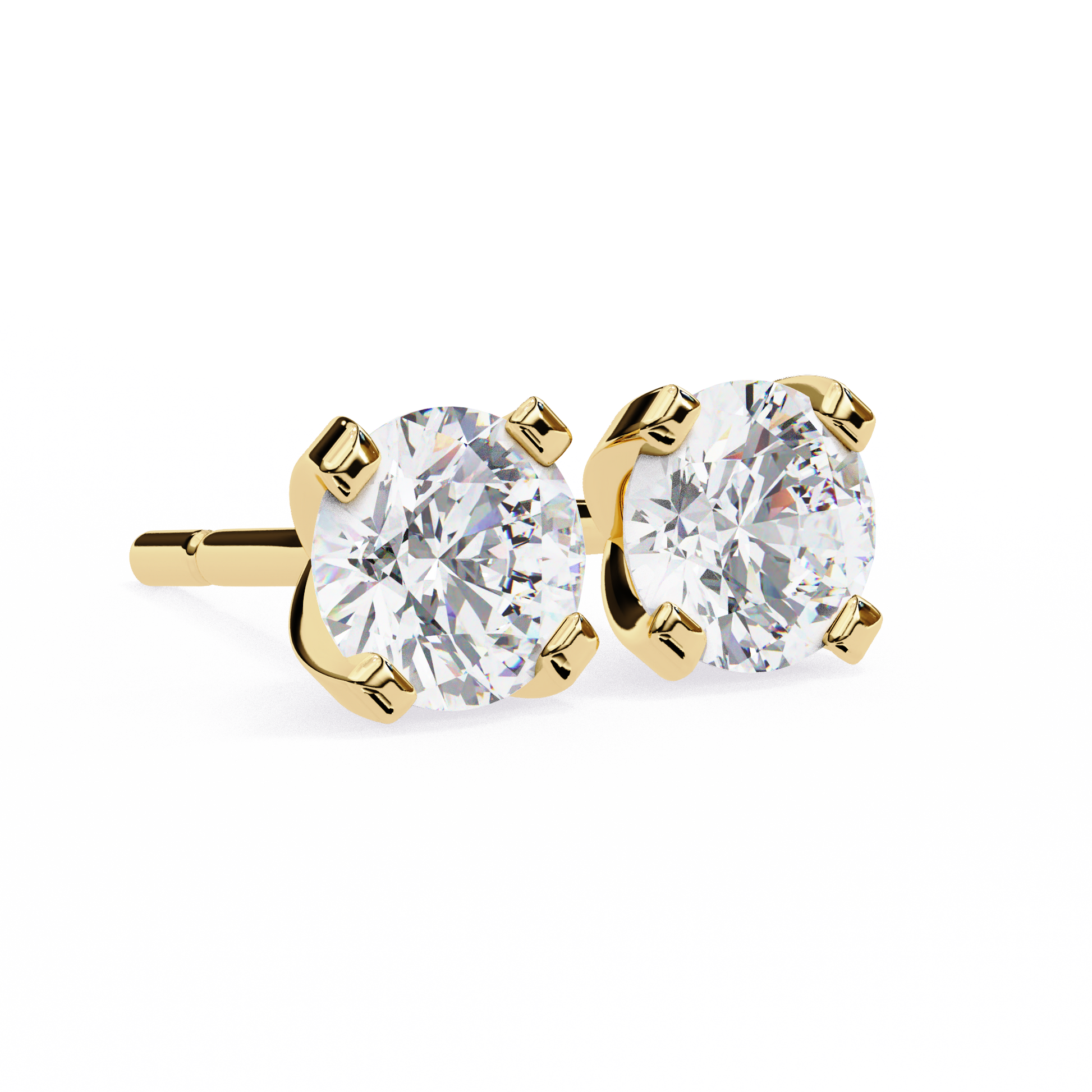 Yellow Gold / Moissanite, Yellow Gold / Lab Grown