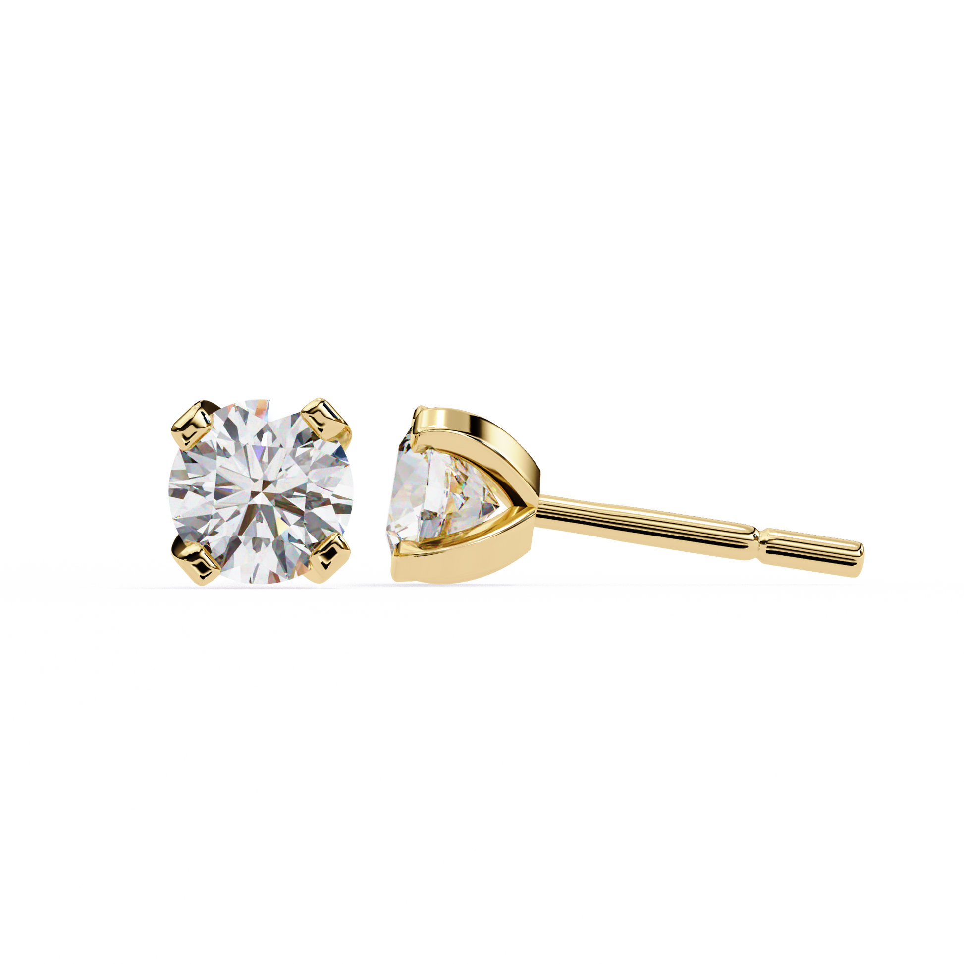 Yellow Gold / Moissanite, Yellow Gold / Lab Grown