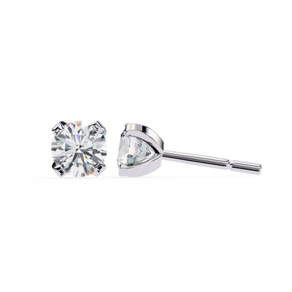 White Gold / Moissanite, White Gold / Lab Grown
