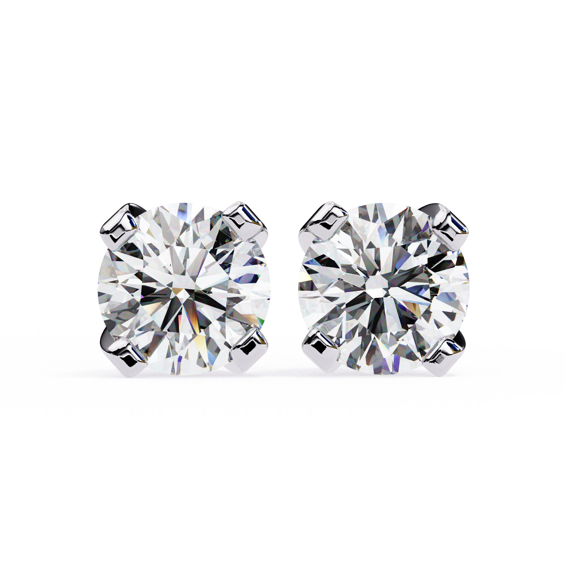 White Gold / Moissanite, White Gold / Lab Grown