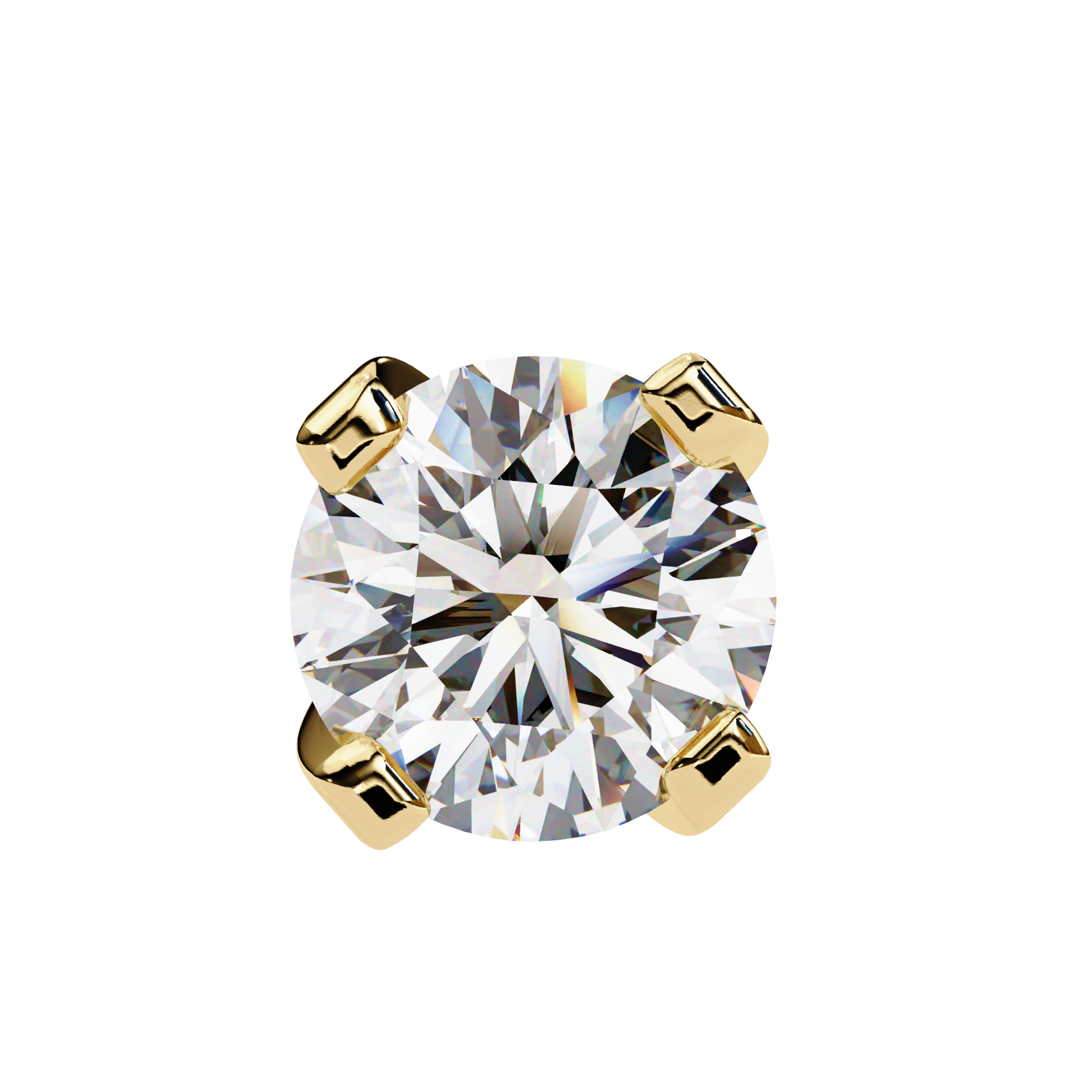 Yellow Gold / Moissanite, Yellow Gold / Lab Grown