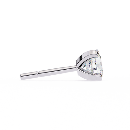 White Gold / Moissanite, White Gold / Lab Grown