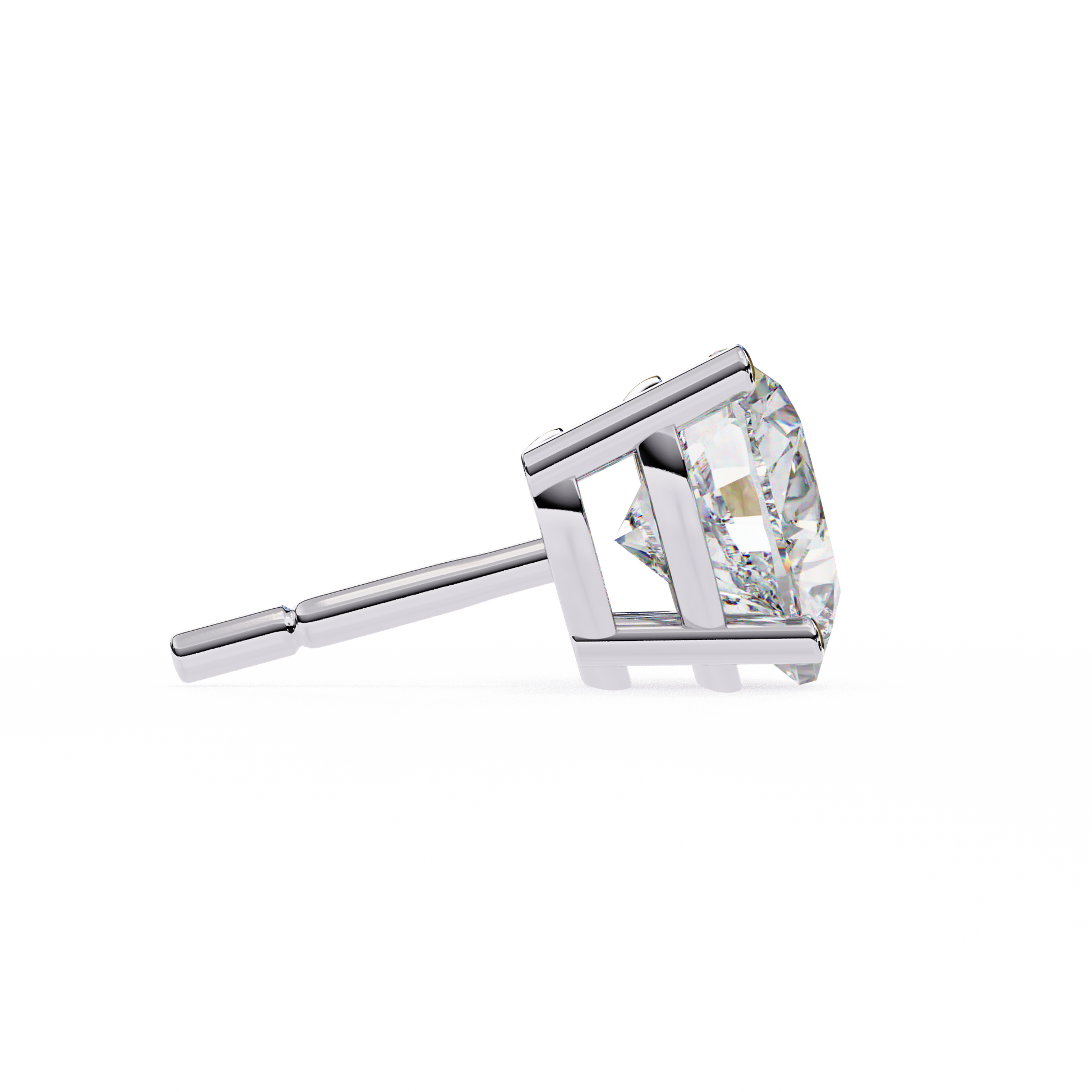 White Gold / Moissanite, White Gold / Lab Grown