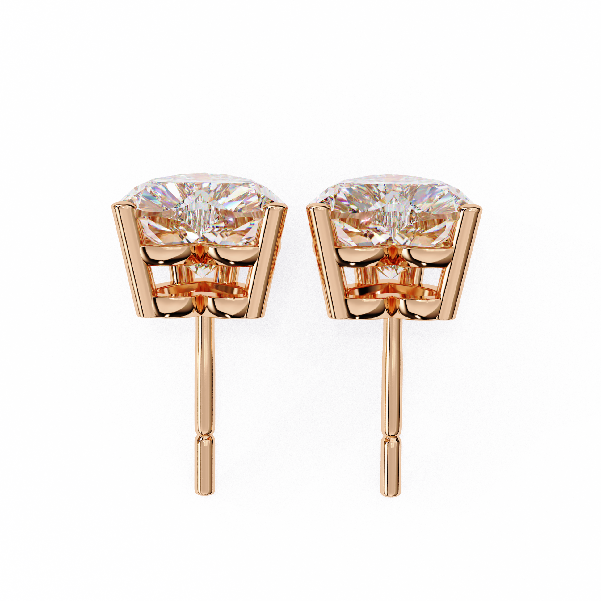 Rose Gold / Moissanite, Rose Gold / Lab Grown