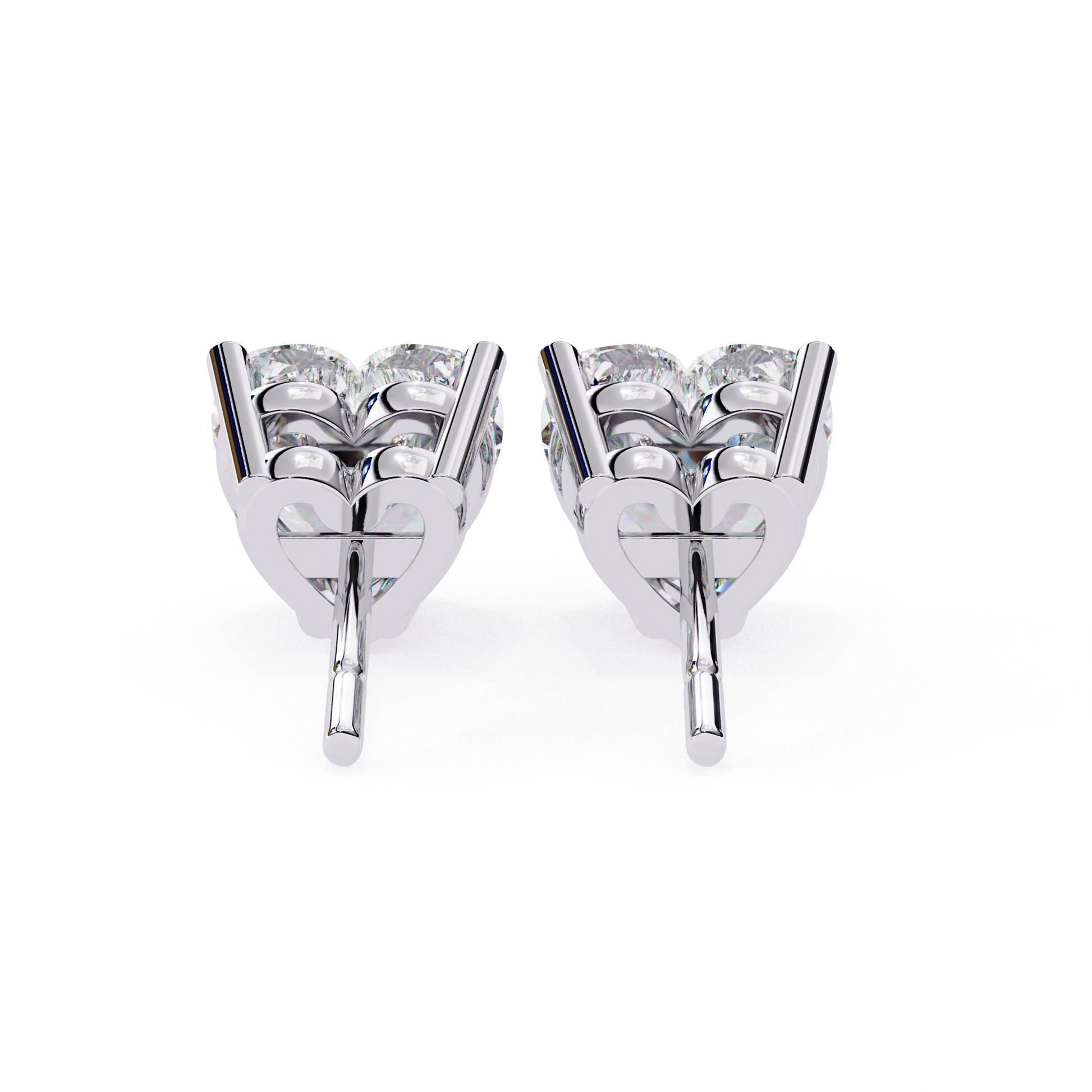 White Gold / Moissanite, White Gold / Lab Grown