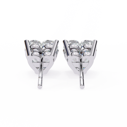 White Gold / Moissanite, White Gold / Lab Grown