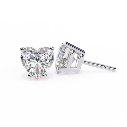 White Gold / Moissanite, White Gold / Lab Grown