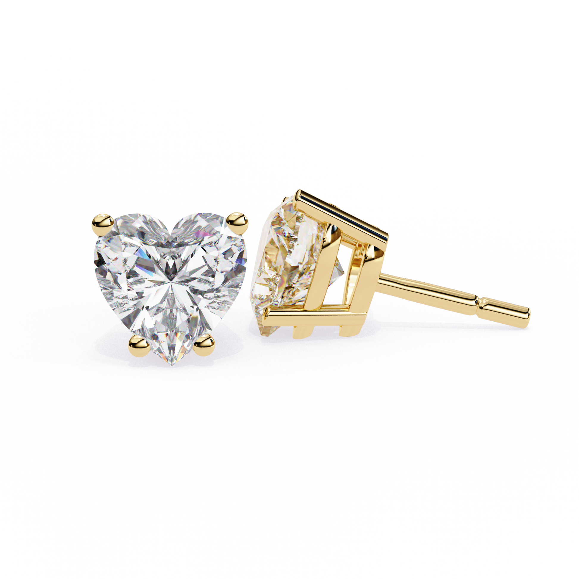 Yellow Gold / Moissanite, Yellow Gold / Lab Grown