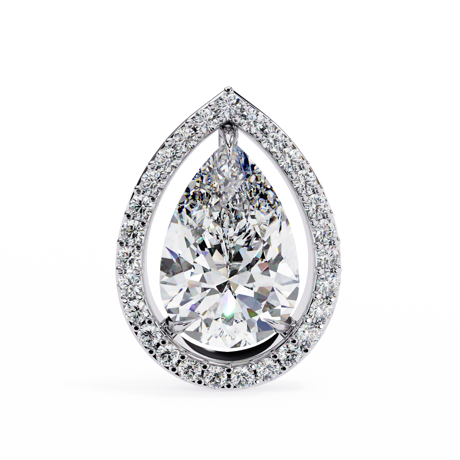 White Gold / Moissanite, White Gold / Lab Grown