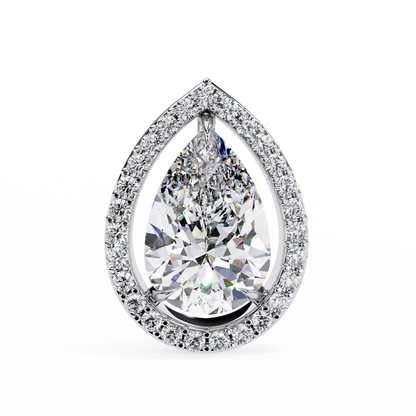 White Gold / Moissanite, White Gold / Lab Grown