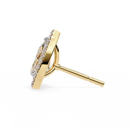 Yellow Gold / Moissanite, Yellow Gold / Lab Grown