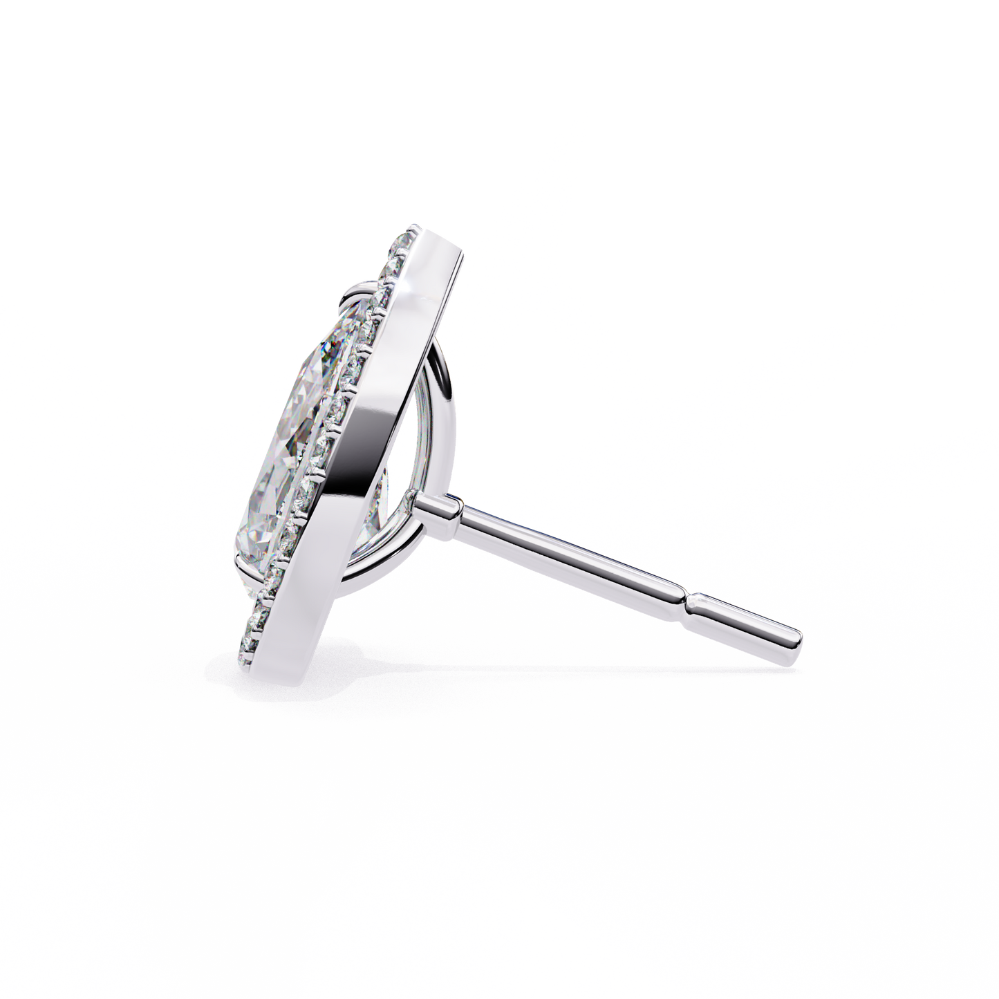 white gold / moissanite, white gold / lab grown