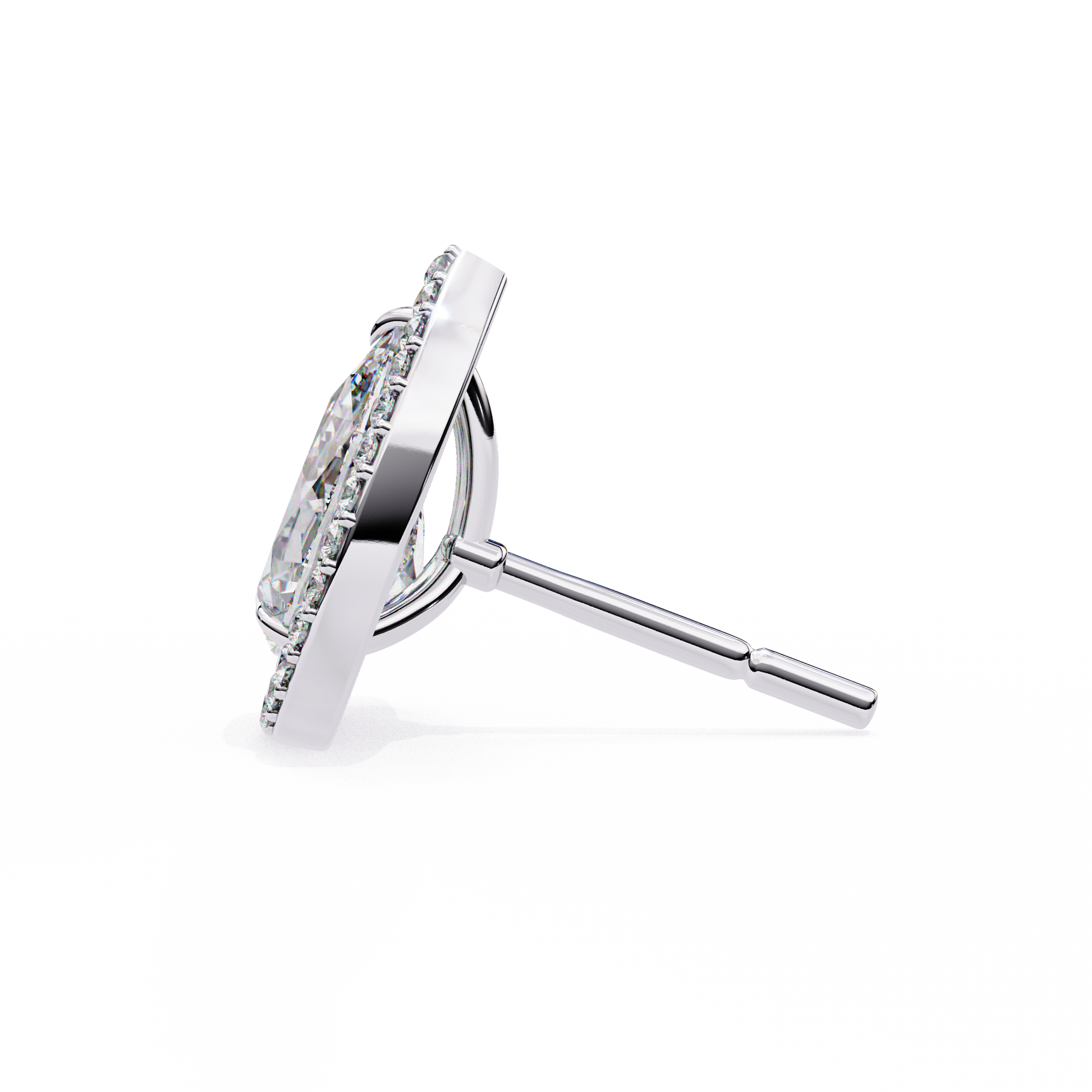 White Gold / Moissanite, White Gold / Lab Grown