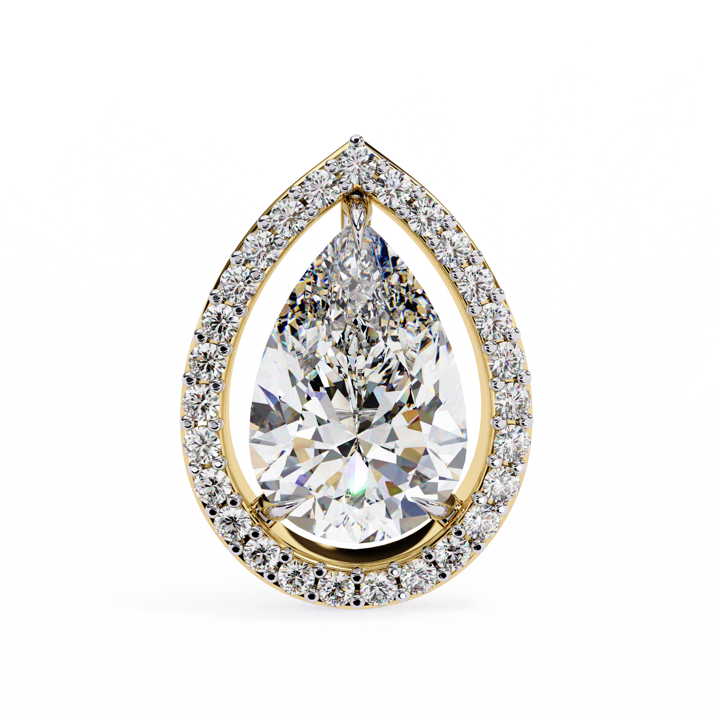 yellow gold / moissanite, yellow gold / lab grown