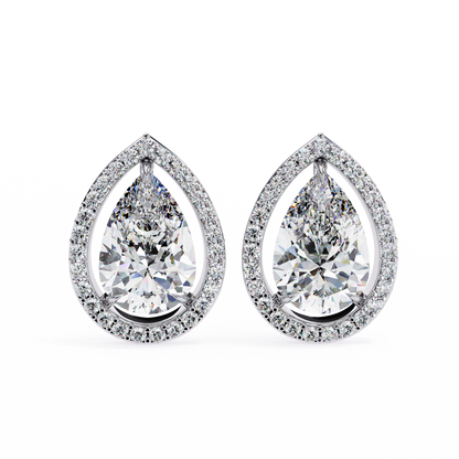 White Gold / Moissanite, White Gold / Lab Grown
