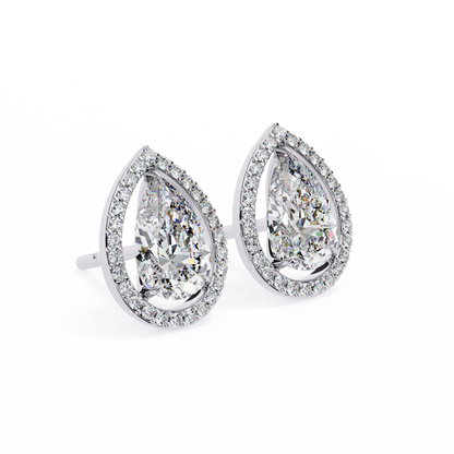 White Gold / Moissanite, White Gold / Lab Grown