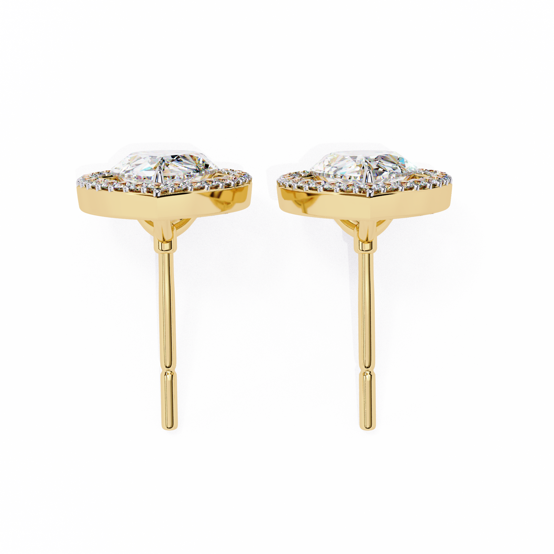 Yellow Gold / Moissanite, Yellow Gold / Lab Grown