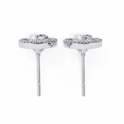 White Gold / Moissanite, White Gold / Lab Grown