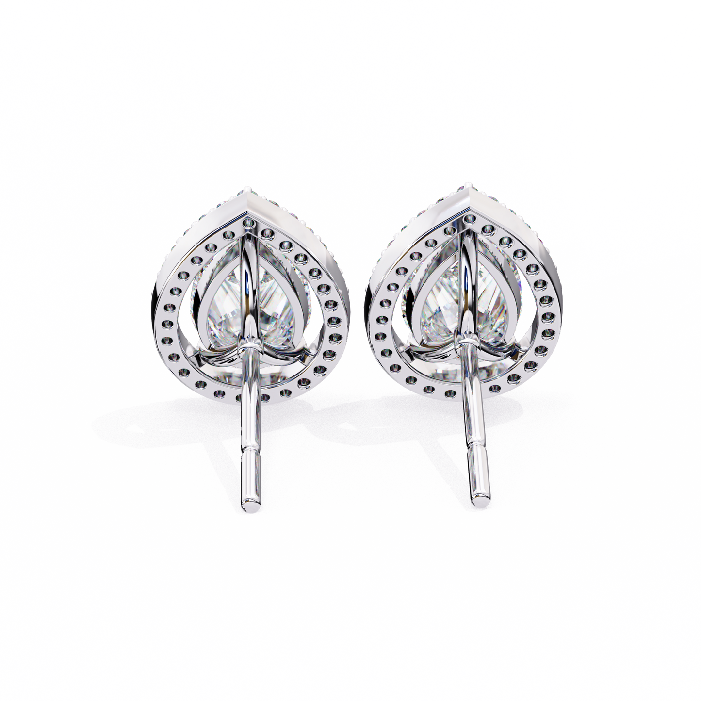 white gold / moissanite, white gold / lab grown