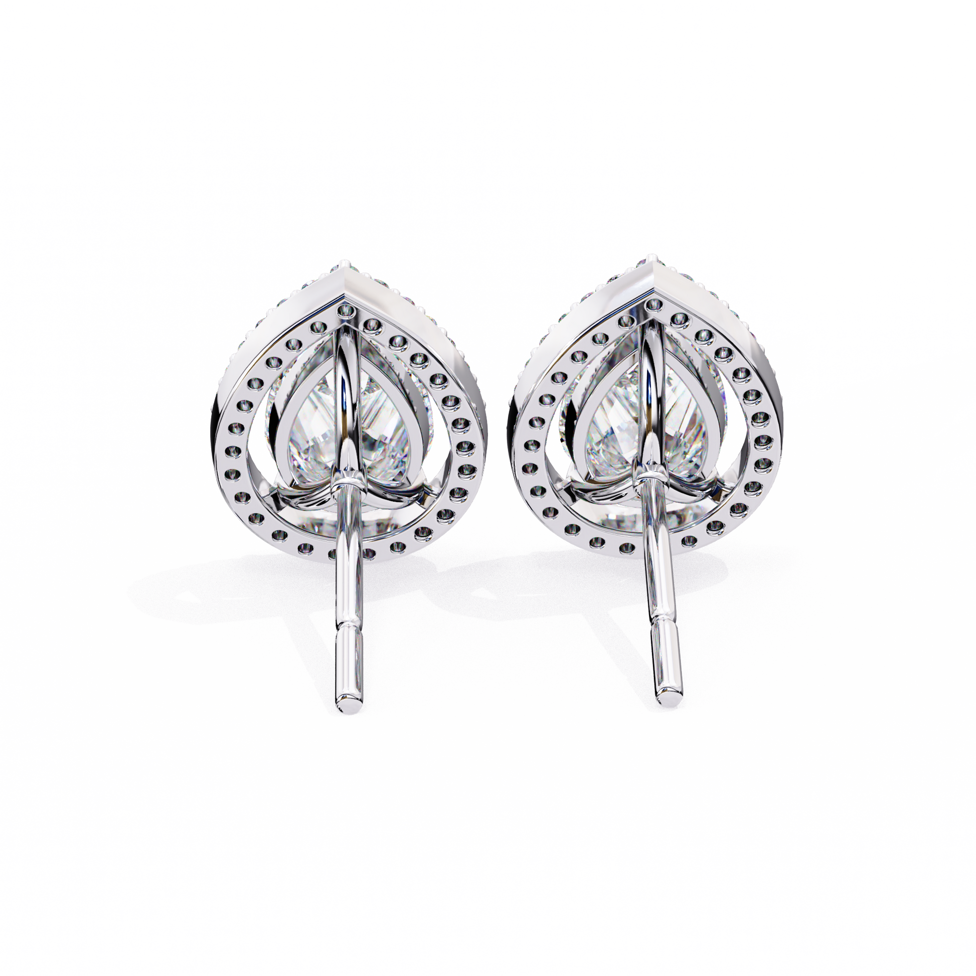 White Gold / Moissanite, White Gold / Lab Grown
