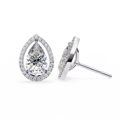 White Gold / Moissanite, White Gold / Lab Grown