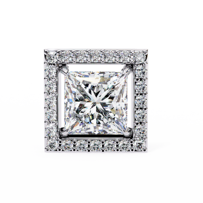 White Gold / Moissanite, White Gold / Lab Grown