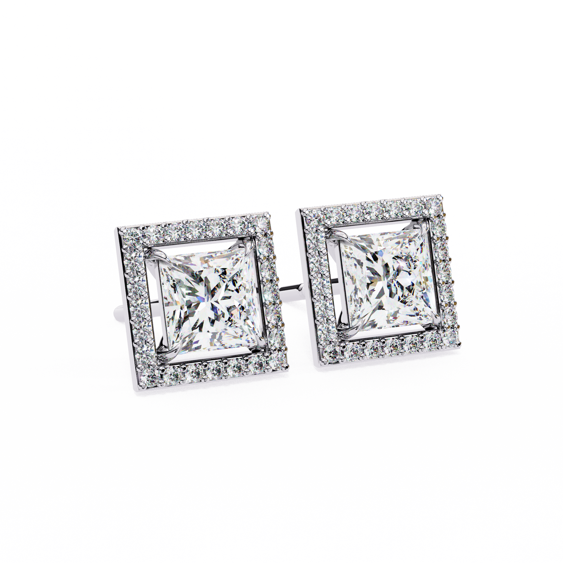 White Gold / Moissanite, White Gold / Lab Grown