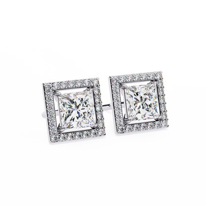 White Gold / Moissanite, White Gold / Lab Grown