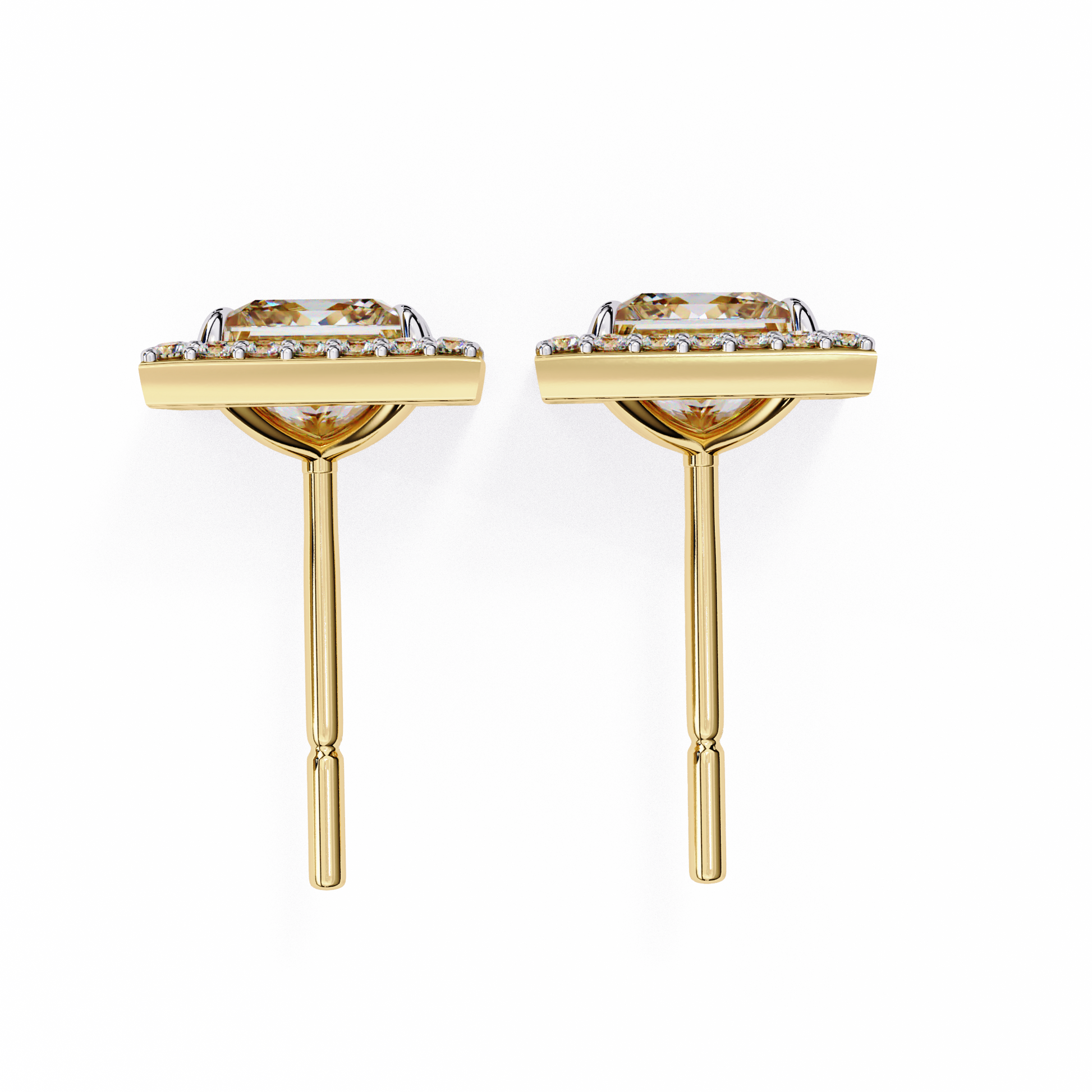 Yellow Gold / Moissanite, Yellow Gold / Lab Grown