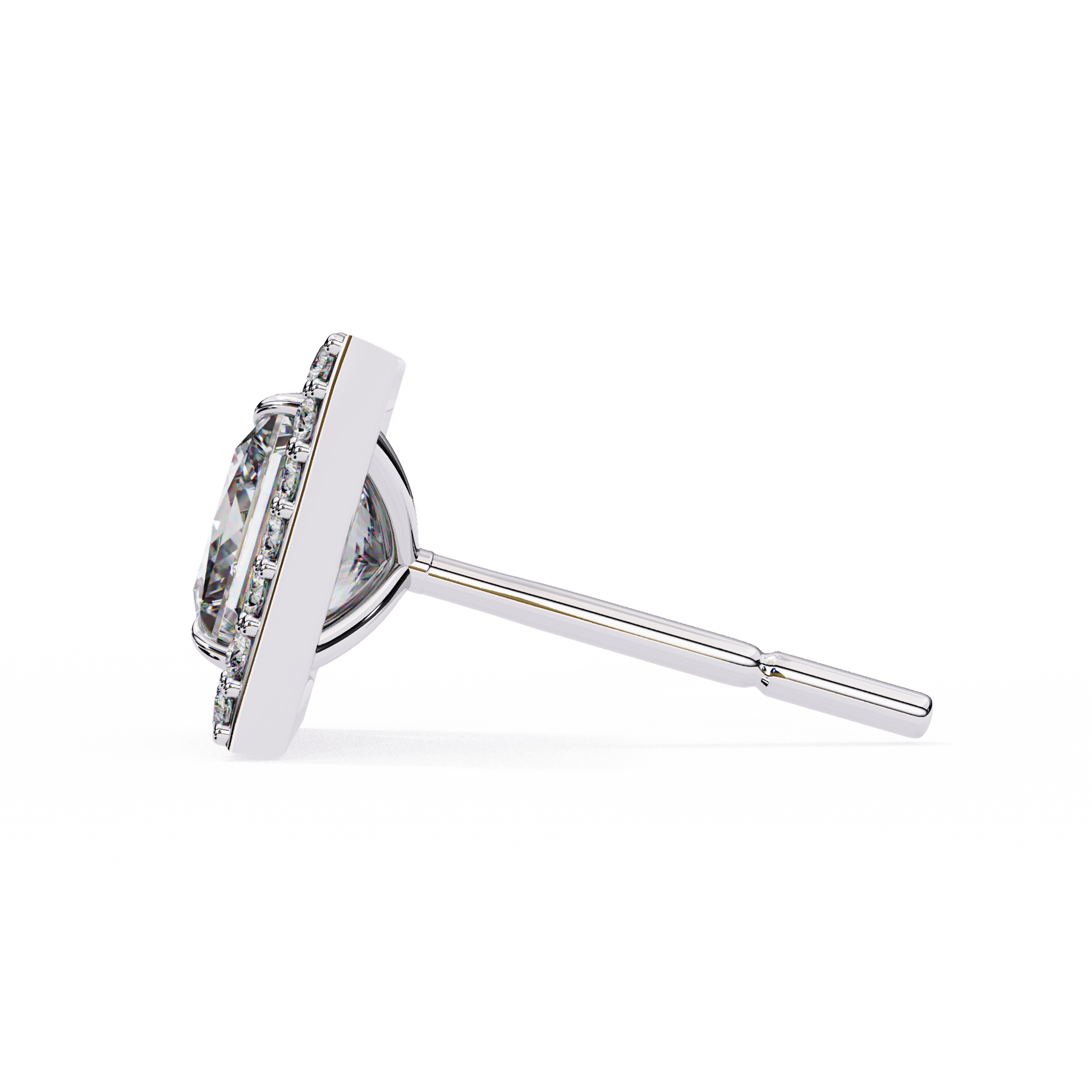 White Gold / Moissanite, White Gold / Lab Grown