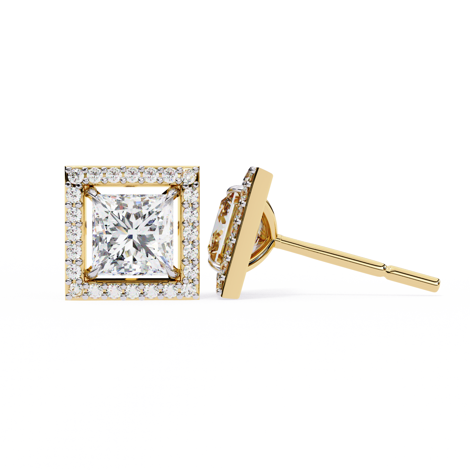 Yellow Gold / Moissanite, Yellow Gold / Lab Grown