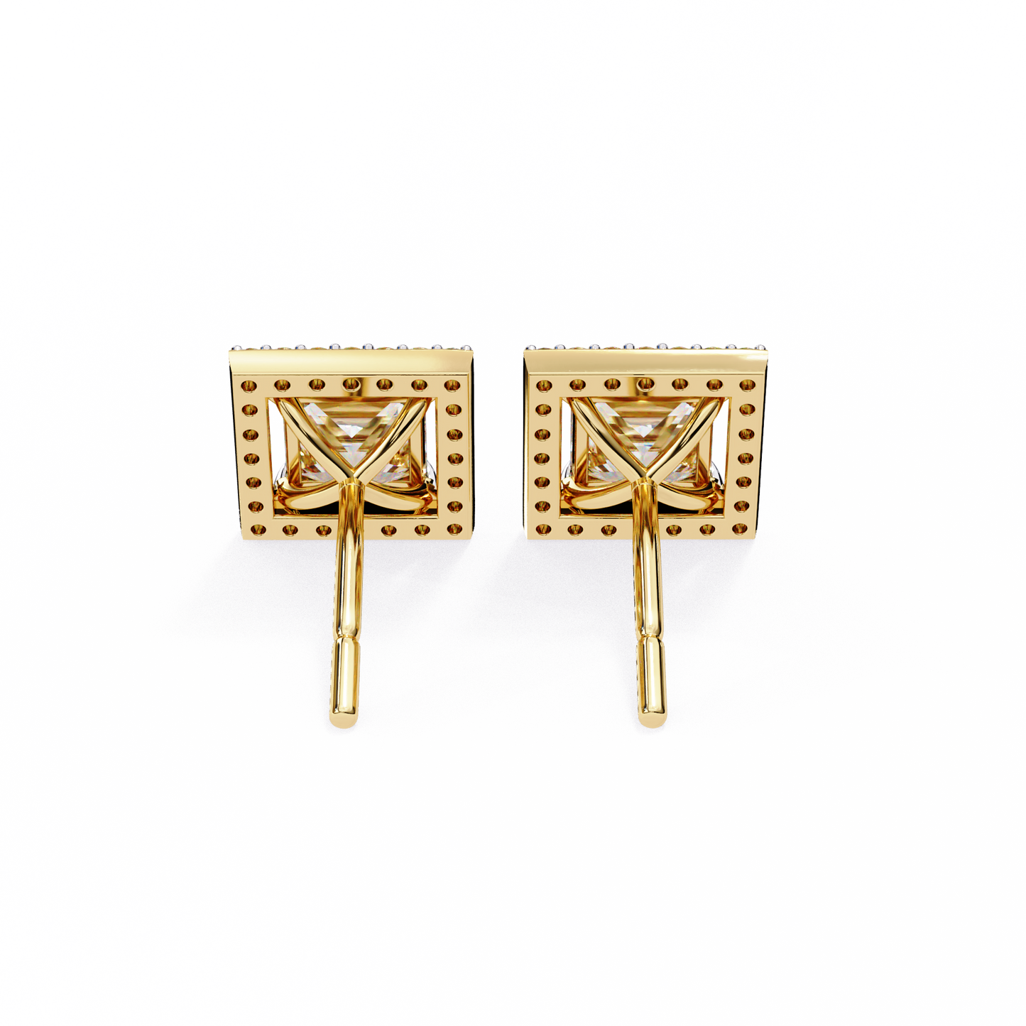 yellow gold / moissanite, yellow gold / lab grown