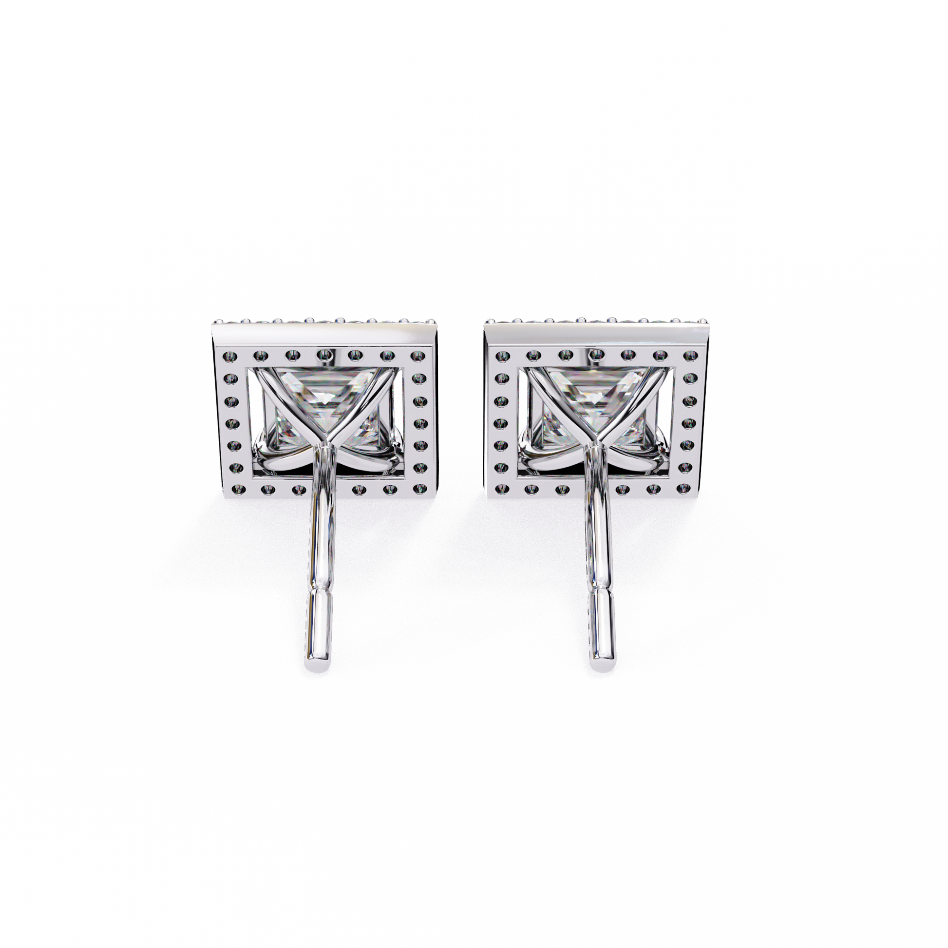 White Gold / Moissanite, White Gold / Lab Grown