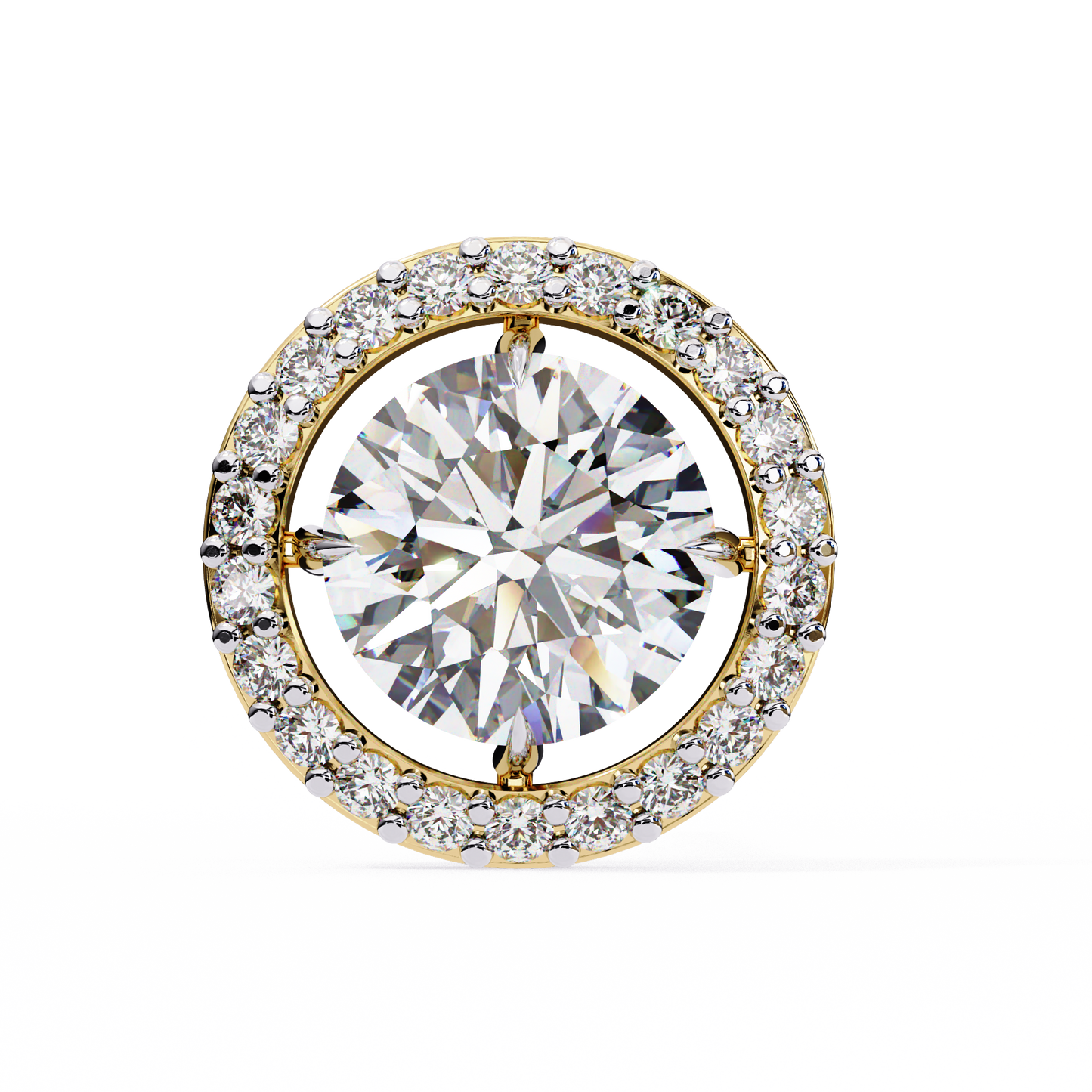 yellow gold / moissanite, yellow gold / lab grown
